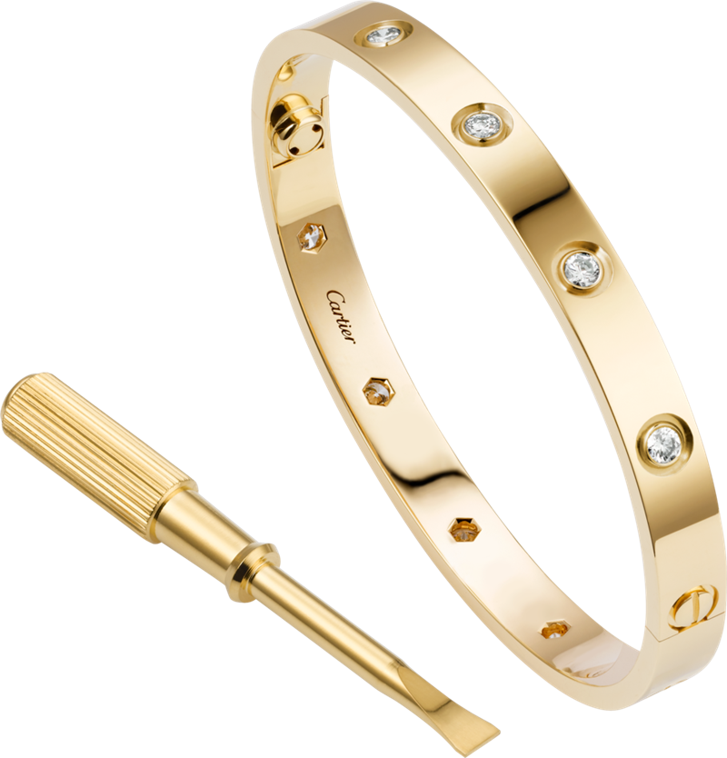 Cartier Love Bracelet 10 Diamonds Top Brand 18K Gold 