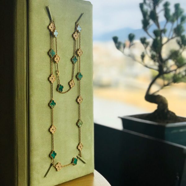 replica van cleef arpels Vintage Alhambra long necklace 20 motifs