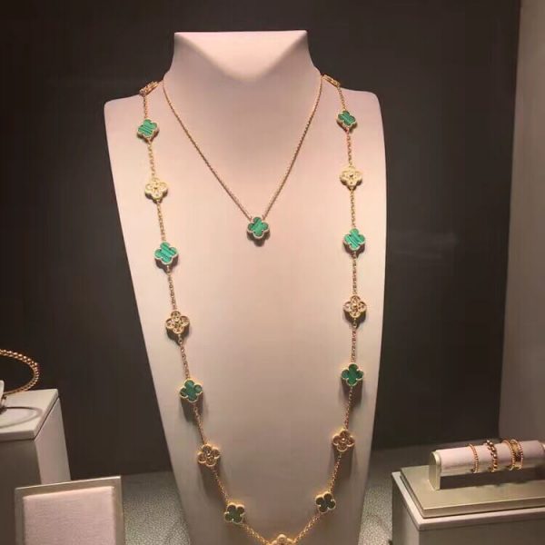 replica van cleef arpels Vintage Alhambra long necklace 20 motifs