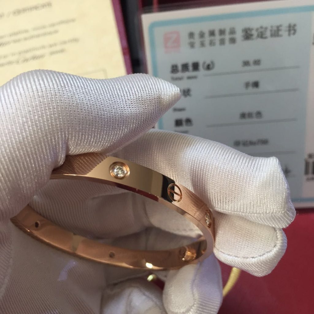 cartier love bracelet with 4 diamonds price