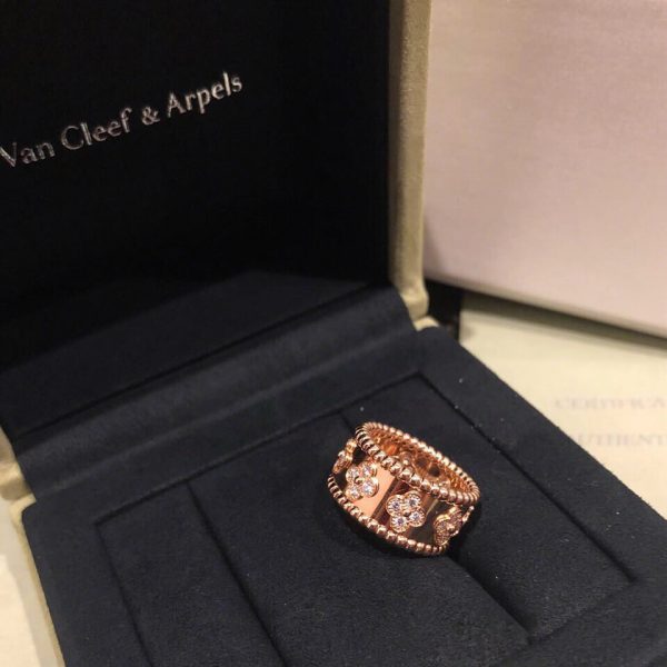 Fake Van cleef & arpels perlee ring real gold