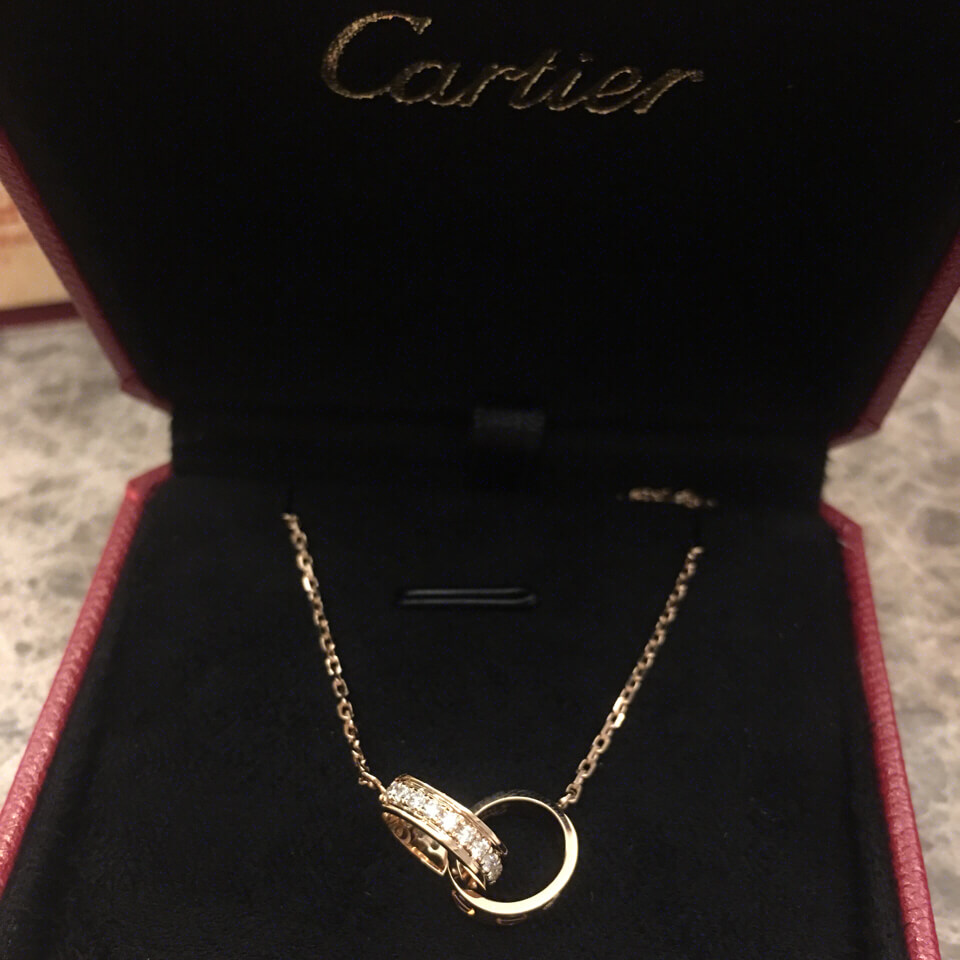 cartier two ring necklace