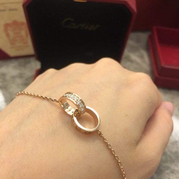fake Cartier double ring necklace