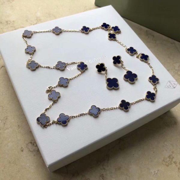 fake VCA Vintage Alhambra long necklace, 20 motifs