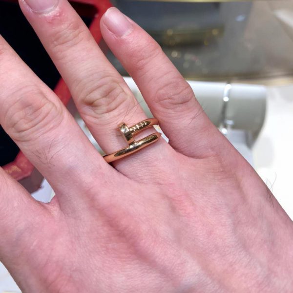 fake nail ring gold