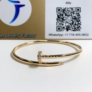 copy cartier 18k gold nail bracelet