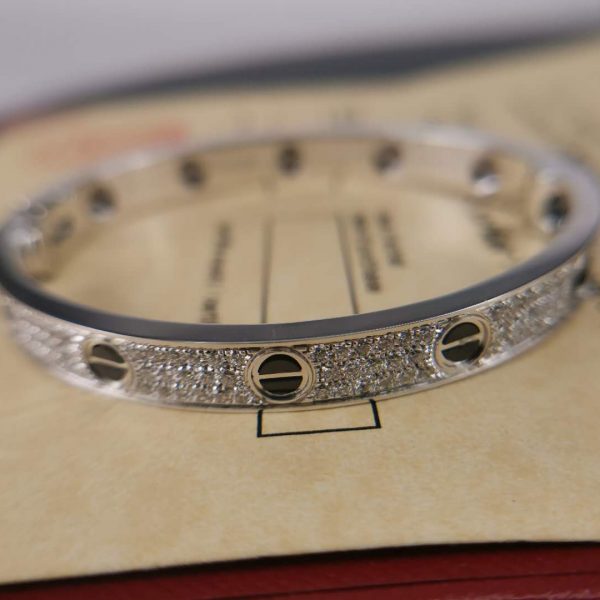 replica cartier LOVE BRACELET, DIAMOND-PAVED, CERAMIC