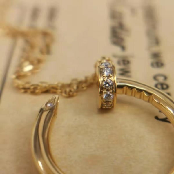 18K Imitation Cartier JUSTE UN CLOU NECKLACE Diamonds