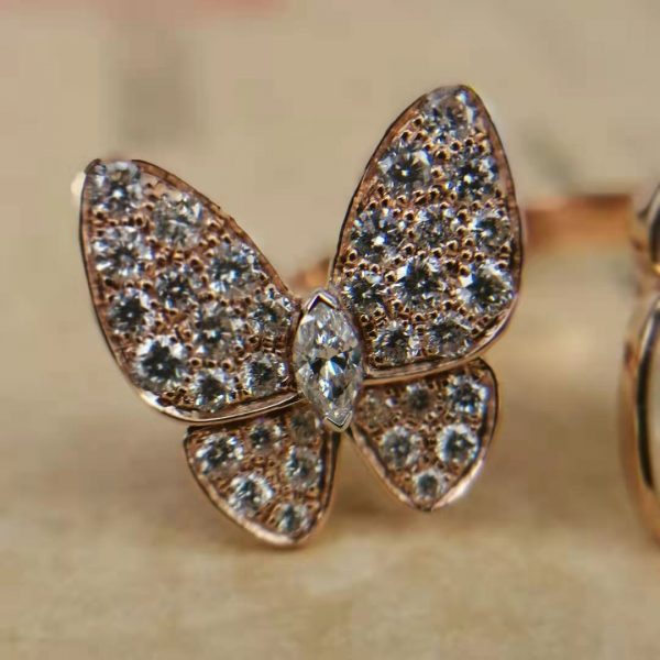 Fake Two Butterfly Between the Finger ring