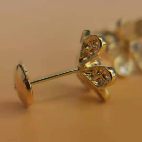 fake van cleef arpels Frivole earrings, mini model