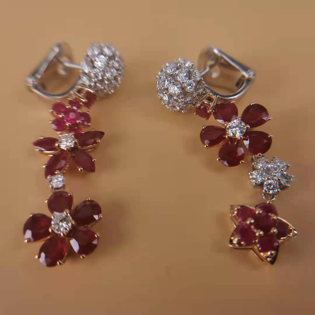 Replica Van cleef arpels Folie des Prés earrings