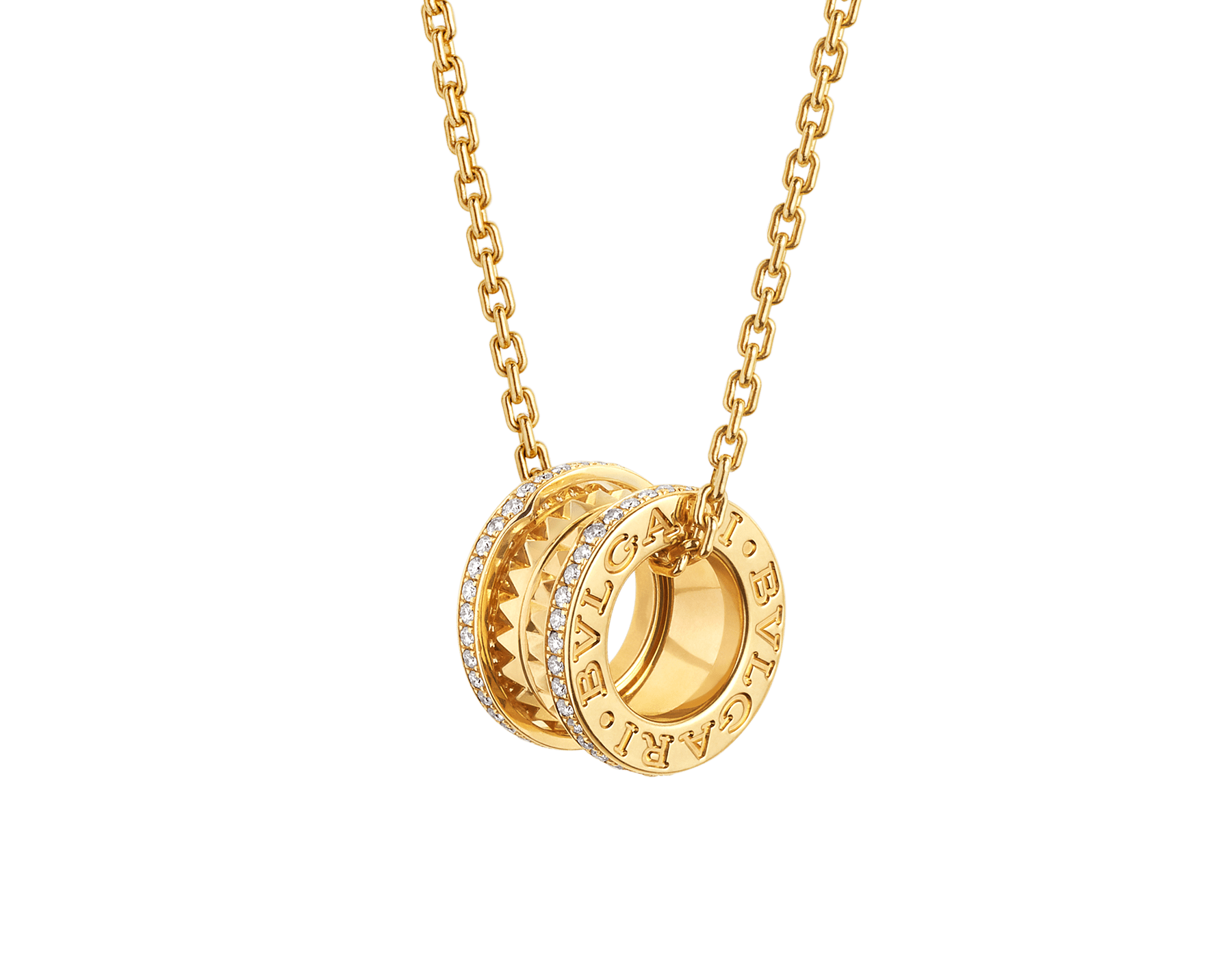 B.zero1 Rock necklace with 18 kt yellow gold pendant replica