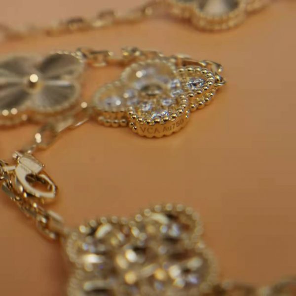 fake van cleef arpels Vintage Alhambra long necklace, 20 motifs replica