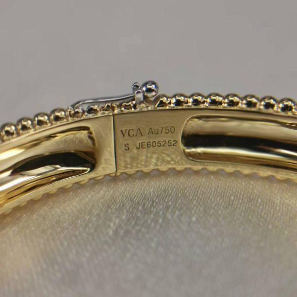 fake van cleef Perlée pearls of gold bracelet, 5 rows, medium model