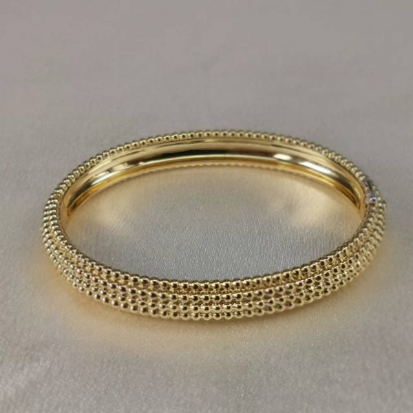 fake van cleef Perlée pearls of gold bracelet, 5 rows, medium model