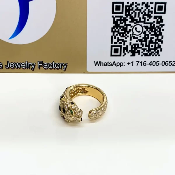 Panthère de Cartier ring fake 18k gold