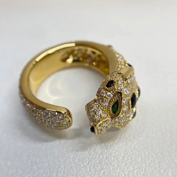 Panthère de Cartier ring fake 18k yellow gold