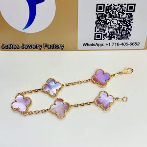 van cleef 5 motif bracelet pink mother of pearl dupe