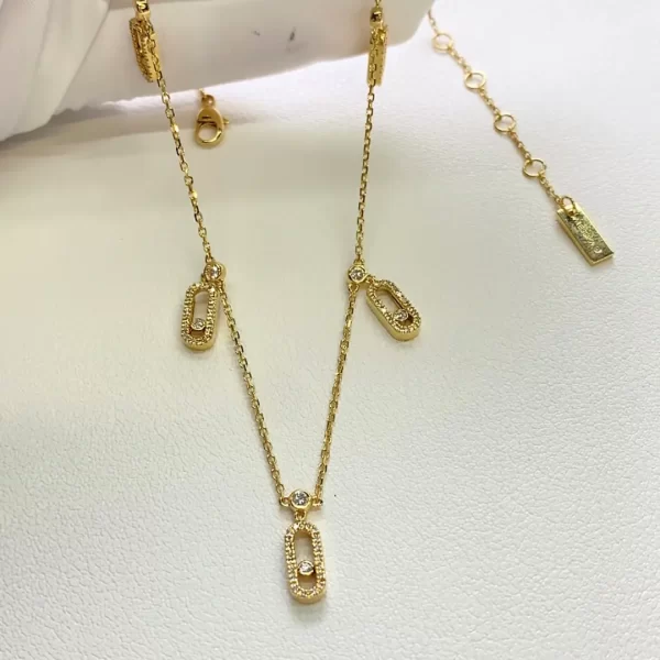 Messika Move Uno Pavé Drop Pendant Choker Diamond Necklace fake