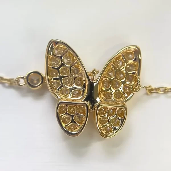Van Cleef Arpels Two Butterfly Diamond Pendant copy