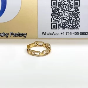 Messika Move Link Multi Pavé Yellow Gold Diamond Ring