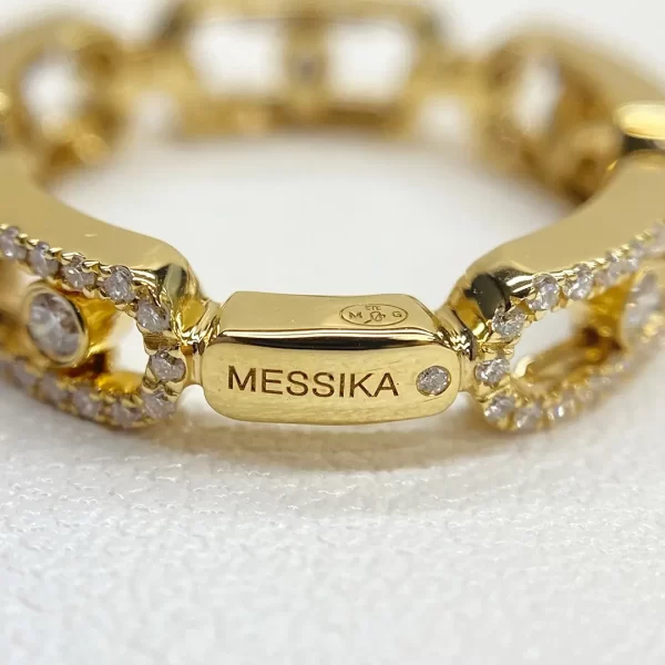 Messika Move Link Multi Pavé Yellow Gold Diamond Ring cheap