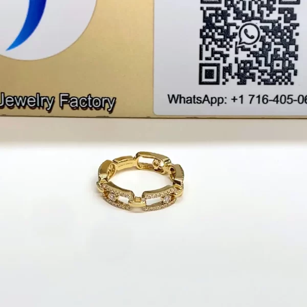 Messika Move Link Multi Pavé Yellow Gold Diamond Ring cheap fake