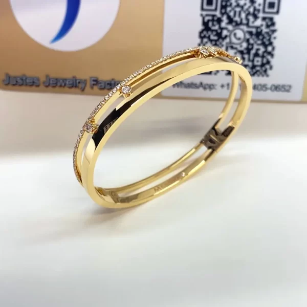 Messika Move Move Romane Yellow Gold Diamond Bracelet dupe