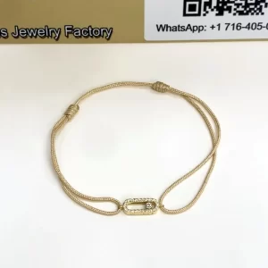 Messika Move Uno Beige Cord Diamond Bracelet fake