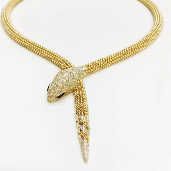 Replica Bvlgari 18K gold Serpenti Necklace